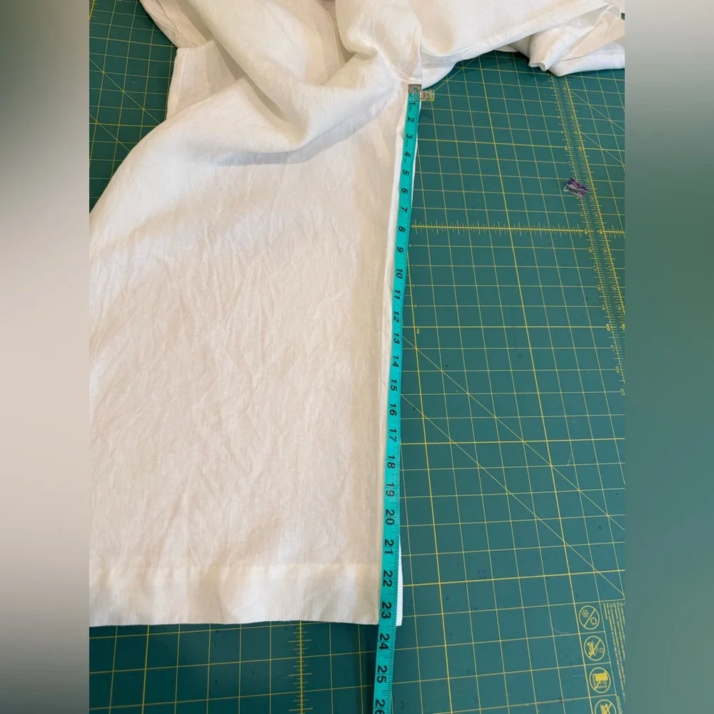 Summer = White Linen Wide-Leg Pants - Picture 6 of 7